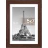 imageupsimples 4x6 Picture Frame Display Pictures 35x5 with Mat or 4 x 6 Without Wall Hanging Photo Frames Brown 1 PackBrown