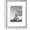 imageupsimples 4x6 Picture Frame Display Pictures 35x5 with Mat or 4 x 6 Without Wall Hanging Photo Frames Brown 1 PackGray