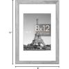 imageupsimples 4x6 Picture Frame Display Pictures 35x5 with Mat or 4 x 6 Without Wall Hanging Photo Frames Brown 1 PackGray