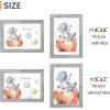 imageupsimples 4x6 Picture Frame Display Pictures 35x5 with Mat or 4 x 6 Without Wall Hanging Photo Frames Brown 1 PackGray