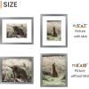 imageupsimples 4x6 Picture Frame Display Pictures 35x5 with Mat or 4 x 6 Without Wall Hanging Photo Frames Brown 1 PackMetallic Gray
