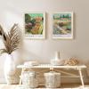 imageupsimples 4x6 Picture Frame Display Pictures 35x5 with Mat or 4 x 6 Without Wall Hanging Photo Frames Brown 1 PackNatural