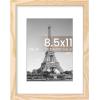 imageupsimples 4x6 Picture Frame Display Pictures 35x5 with Mat or 4 x 6 Without Wall Hanging Photo Frames Brown 1 PackNatural