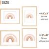 imageupsimples 4x6 Picture Frame Display Pictures 35x5 with Mat or 4 x 6 Without Wall Hanging Photo Frames Brown 1 PackNatural