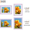 imageupsimples 4x6 Picture Frame Display Pictures 35x5 with Mat or 4 x 6 Without Wall Hanging Photo Frames Brown 1 PackPurple