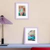 imageupsimples 4x6 Picture Frame Display Pictures 35x5 with Mat or 4 x 6 Without Wall Hanging Photo Frames Brown 1 PackPurple