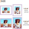 imageupsimples 4x6 Picture Frame Display Pictures 35x5 with Mat or 4 x 6 Without Wall Hanging Photo Frames Brown 1 PackPurple