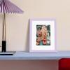 imageupsimples 4x6 Picture Frame Display Pictures 35x5 with Mat or 4 x 6 Without Wall Hanging Photo Frames Brown 1 PackPurple