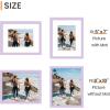 imageupsimples 4x6 Picture Frame Display Pictures 35x5 with Mat or 4 x 6 Without Wall Hanging Photo Frames Brown 1 PackPurple