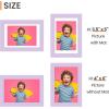 imageupsimples 4x6 Picture Frame Display Pictures 35x5 with Mat or 4 x 6 Without Wall Hanging Photo Frames Brown 1 PackPurple