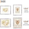 imageupsimples 4x6 Picture Frame Display Pictures 35x5 with Mat or 4 x 6 Without Wall Hanging Photo Frames Brown 1 PackRustic White
