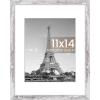imageupsimples 4x6 Picture Frame Display Pictures 35x5 with Mat or 4 x 6 Without Wall Hanging Photo Frames Brown 1 PackRustic White