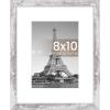 imageupsimples 4x6 Picture Frame Display Pictures 35x5 with Mat or 4 x 6 Without Wall Hanging Photo Frames Brown 1 PackRustic White