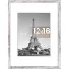 imageupsimples 4x6 Picture Frame Display Pictures 35x5 with Mat or 4 x 6 Without Wall Hanging Photo Frames Brown 1 PackRustic White