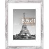 imageupsimples 4x6 Picture Frame Display Pictures 35x5 with Mat or 4 x 6 Without Wall Hanging Photo Frames Brown 1 PackRustic White