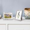 imageupsimples 4x6 Picture Frame Display Pictures 35x5 with Mat or 4 x 6 Without Wall Hanging Photo Frames Brown 1 PackRustic White