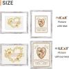 imageupsimples 4x6 Picture Frame Display Pictures 35x5 with Mat or 4 x 6 Without Wall Hanging Photo Frames Brown 1 PackRustic White