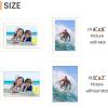 imageupsimples 4x6 Picture Frame Display Pictures 35x5 with Mat or 4 x 6 Without Wall Hanging Photo Frames Brown 1 PackWhite