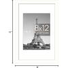 imageupsimples 4x6 Picture Frame Display Pictures 35x5 with Mat or 4 x 6 Without Wall Hanging Photo Frames Brown 1 PackWhite