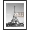 imageupsimples 20x30 Poster Frame Display Pictures 16x24 with Mat or 20x30 Without Mat Wall Hanging Picture Frame Natural 1 PackBlack