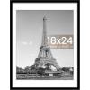 imageupsimples 20x30 Poster Frame Display Pictures 16x24 with Mat or 20x30 Without Mat Wall Hanging Picture Frame Natural 1 PackBlack