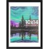 imageupsimples 20x30 Poster Frame Display Pictures 16x24 with Mat or 20x30 Without Mat Wall Hanging Picture Frame Natural 1 PackBlack
