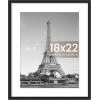 imageupsimples 20x30 Poster Frame Display Pictures 16x24 with Mat or 20x30 Without Mat Wall Hanging Picture Frame Natural 1 PackBlack