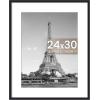 imageupsimples 20x30 Poster Frame Display Pictures 16x24 with Mat or 20x30 Without Mat Wall Hanging Picture Frame Natural 1 PackBlack