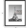 imageupsimples 20x30 Poster Frame Display Pictures 16x24 with Mat or 20x30 Without Mat Wall Hanging Picture Frame Natural 1 PackBlack