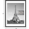 imageupsimples 20x30 Poster Frame Display Pictures 16x24 with Mat or 20x30 Without Mat Wall Hanging Picture Frame Natural 1 PackBlack