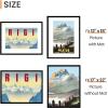imageupsimples 20x30 Poster Frame Display Pictures 16x24 with Mat or 20x30 Without Mat Wall Hanging Picture Frame Natural 1 PackBlack