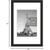 imageupsimples 20x30 Poster Frame Display Pictures 16x24 with Mat or 20x30 Without Mat Wall Hanging Picture Frame Natural 1 PackBlack