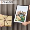 imageupsimples 20x30 Poster Frame Display Pictures 16x24 with Mat or 20x30 Without Mat Wall Hanging Picture Frame Natural 1 PackBlack