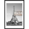 imageupsimples 20x30 Poster Frame Display Pictures 16x24 with Mat or 20x30 Without Mat Wall Hanging Picture Frame Natural 1 PackBlack