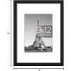imageupsimples 20x30 Poster Frame Display Pictures 16x24 with Mat or 20x30 Without Mat Wall Hanging Picture Frame Natural 1 PackBlack
