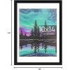 imageupsimples 20x30 Poster Frame Display Pictures 16x24 with Mat or 20x30 Without Mat Wall Hanging Picture Frame Natural 1 PackBlack