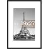 imageupsimples 20x30 Poster Frame Display Pictures 16x24 with Mat or 20x30 Without Mat Wall Hanging Picture Frame Natural 1 PackBlack