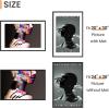 imageupsimples 20x30 Poster Frame Display Pictures 16x24 with Mat or 20x30 Without Mat Wall Hanging Picture Frame Natural 1 PackBlack