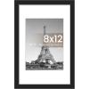 imageupsimples 20x30 Poster Frame Display Pictures 16x24 with Mat or 20x30 Without Mat Wall Hanging Picture Frame Natural 1 PackBlack