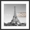 imageupsimples 20x30 Poster Frame Display Pictures 16x24 with Mat or 20x30 Without Mat Wall Hanging Picture Frame Natural 1 PackBlack