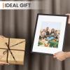 imageupsimples 20x30 Poster Frame Display Pictures 16x24 with Mat or 20x30 Without Mat Wall Hanging Picture Frame Natural 1 PackBlack