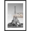 imageupsimples 20x30 Poster Frame Display Pictures 16x24 with Mat or 20x30 Without Mat Wall Hanging Picture Frame Natural 1 PackBlack