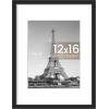 imageupsimples 20x30 Poster Frame Display Pictures 16x24 with Mat or 20x30 Without Mat Wall Hanging Picture Frame Natural 1 PackBlack