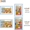 imageupsimples 20x30 Poster Frame Display Pictures 16x24 with Mat or 20x30 Without Mat Wall Hanging Picture Frame Natural 1 PackBlue