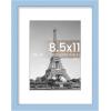 imageupsimples 20x30 Poster Frame Display Pictures 16x24 with Mat or 20x30 Without Mat Wall Hanging Picture Frame Natural 1 PackBlue