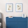 imageupsimples 20x30 Poster Frame Display Pictures 16x24 with Mat or 20x30 Without Mat Wall Hanging Picture Frame Natural 1 PackBlue