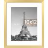 imageupsimples 20x30 Poster Frame Display Pictures 16x24 with Mat or 20x30 Without Mat Wall Hanging Picture Frame Natural 1 PackGold