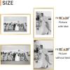 imageupsimples 20x30 Poster Frame Display Pictures 16x24 with Mat or 20x30 Without Mat Wall Hanging Picture Frame Natural 1 PackGold