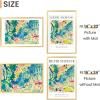 imageupsimples 20x30 Poster Frame Display Pictures 16x24 with Mat or 20x30 Without Mat Wall Hanging Picture Frame Natural 1 PackGold