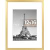 imageupsimples 20x30 Poster Frame Display Pictures 16x24 with Mat or 20x30 Without Mat Wall Hanging Picture Frame Natural 1 PackGold